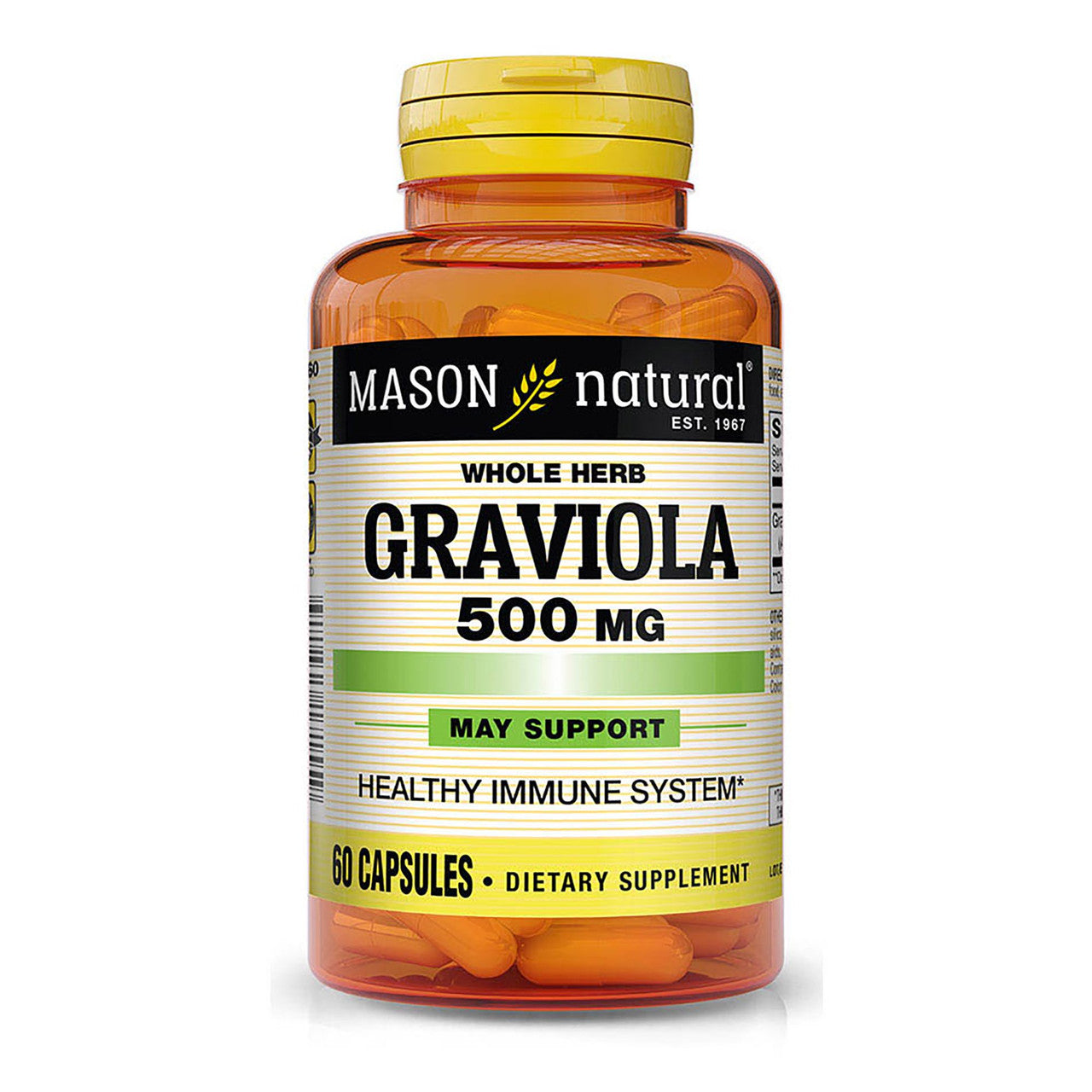 Mason Natural Graviola Sour Sop 500 Mg Capsules - 60 Ea